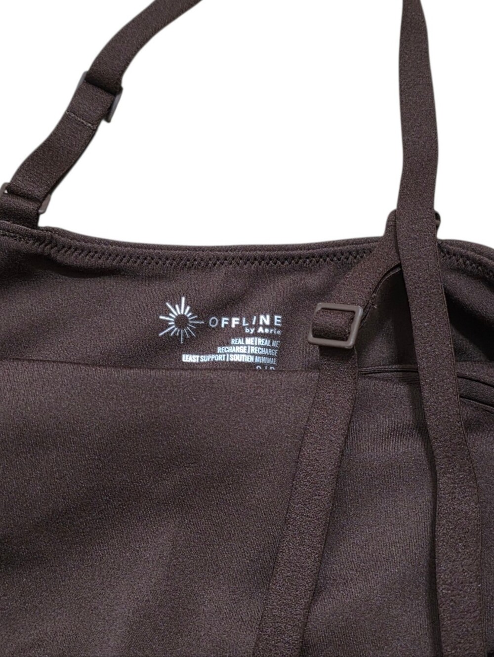Aerie dark brown workout top - Picture 2 of 3